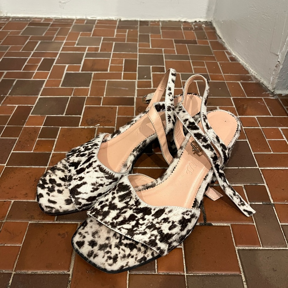 J. Crew hair-on-hide block heels - Size 7